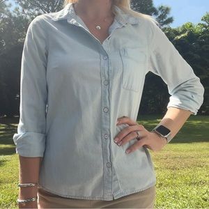 Old Navy Blue Button Down Collared Shirt